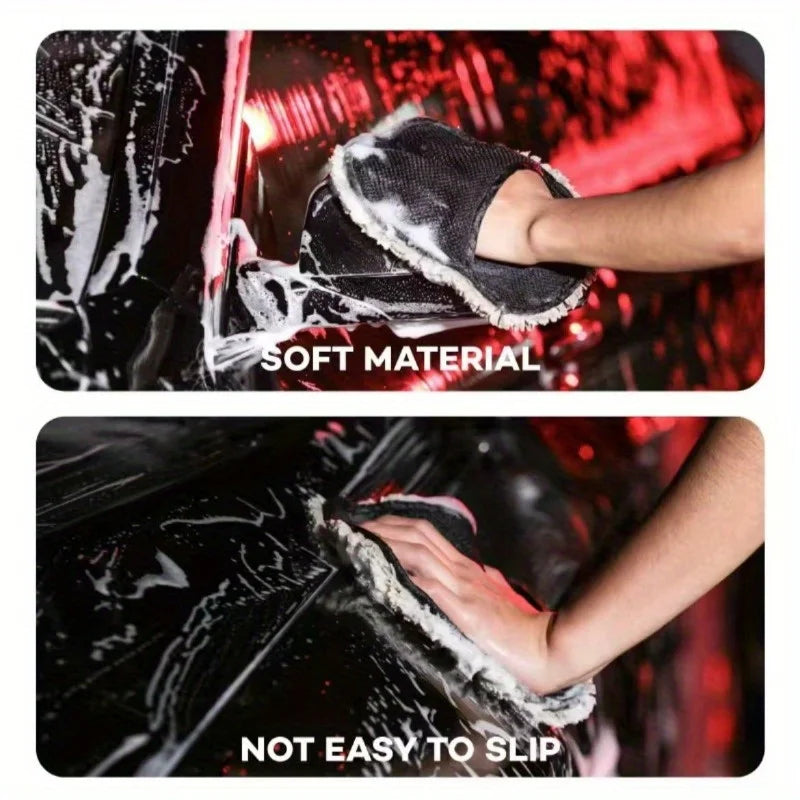 Car Styling Wool Soft Car Washing Gloves Cleaning Brush Motorcycle Washer Care Products Plush Car Wash Gloves