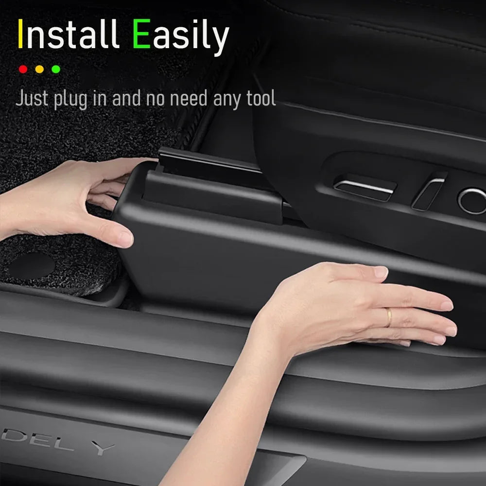 For Tesla Model Y Juniper 2025 2026 Accessories Under Seat Corner Guard Cover Anti-Kick Anti-dirty Pad for Tesla Model Y Launch