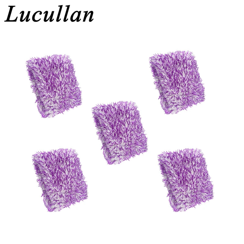 Lucullan Purple NO LOGO Car Wash Pad No Cuff With Opening On One Side to Become Mitt