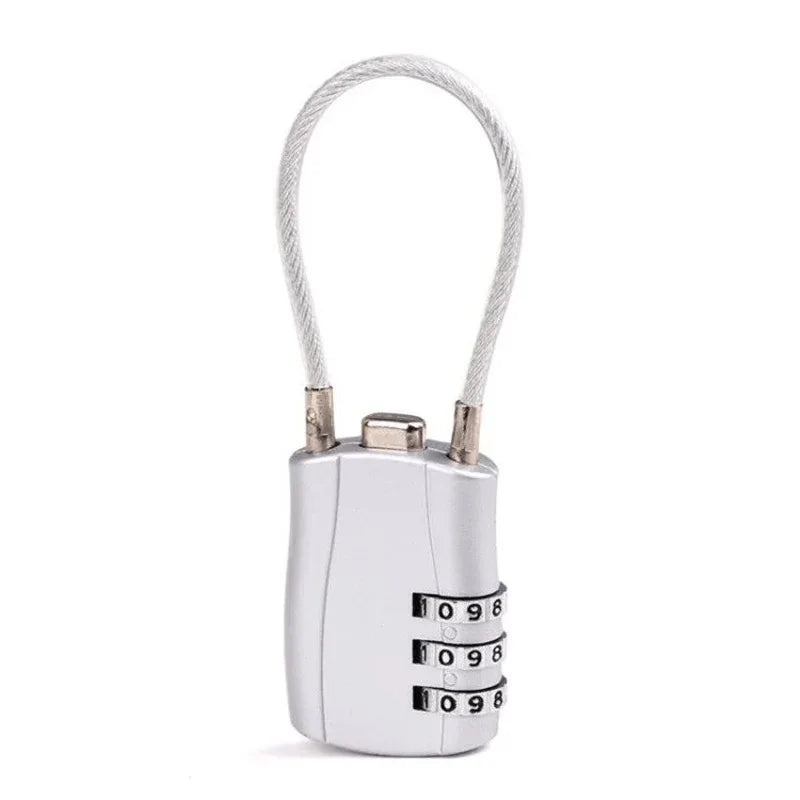 TSA Customs Lock 3 Digit Combination High Security Helmet Lock for Travel Backpack Suitcase Password Padlock Anti-theft Lock