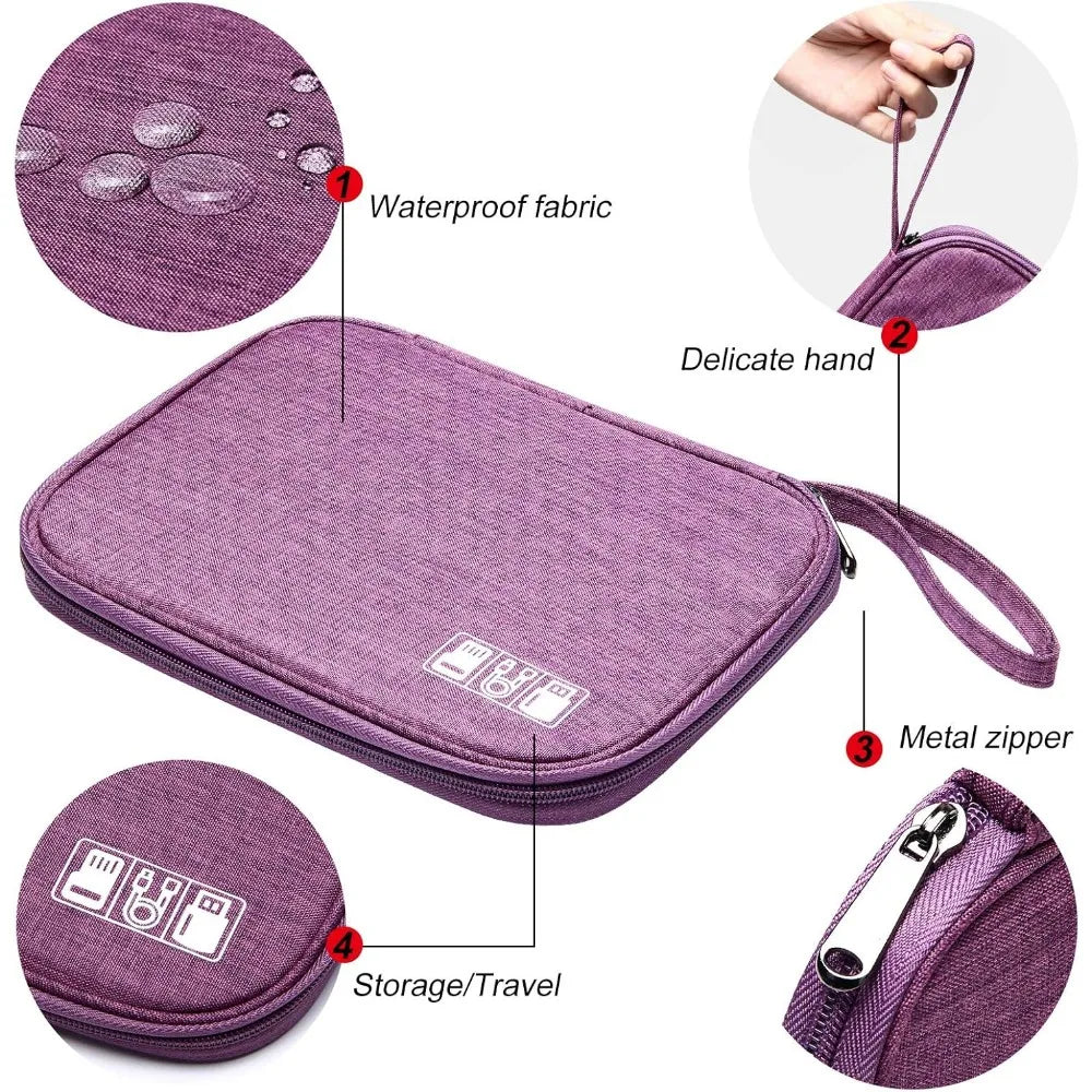 Travel Electronics Organizer Bag Portable Cable Storage Organizer Electronic Accessories Case Phone Charger Storage Holder Bags