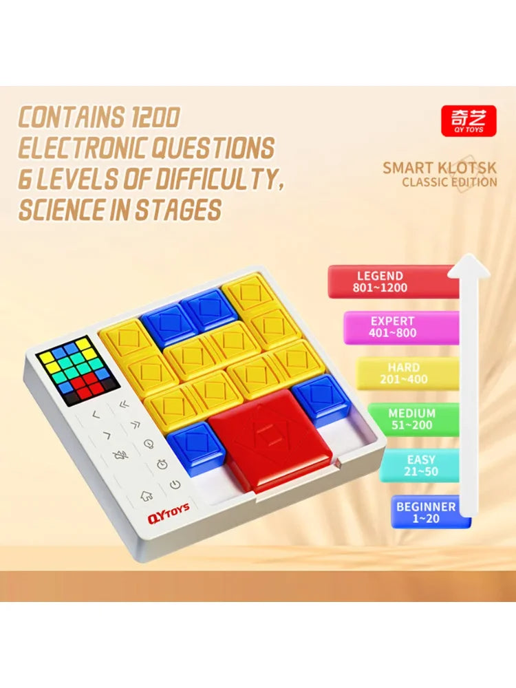 QiYI Smart Klotsk Puzzle Electronic Toys Logic Brains Teaser Huarong Road Board Game Early  Enlightening Toys Children Gift