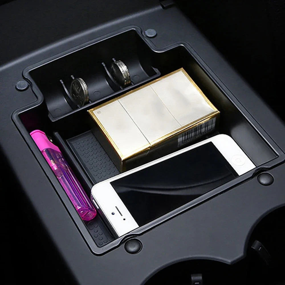 Car Central Console Armrest Storage Box For Porsches Macan 95B 2014-2024 Auto Interior Tidying Accessories Organizer Containers