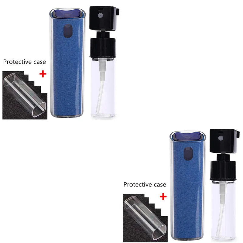 1/2pcs 2-in-1 Mobile Phone Screen Spray Bottle Computer Screen Cleaner with Microfiber Cloth Set Cleaning Tools Car Cleaning