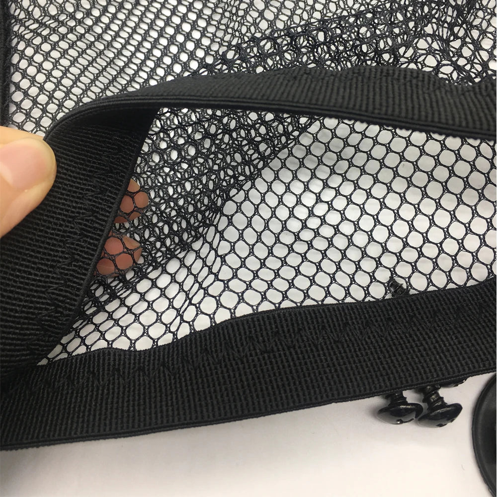 Stretchable Small Cargo Net Pocket Storage Mesh Net Elastic with Mounting Screws and Hooks for RV Truck Car SUV Boats