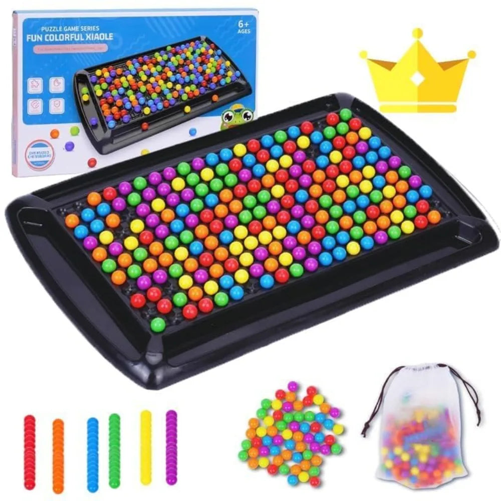 Plastic Intellectual Chessboard Parent-child Intelligent Brain Game Interaction Puzzle Toy Rainbow Ball Matching Toys Board Game