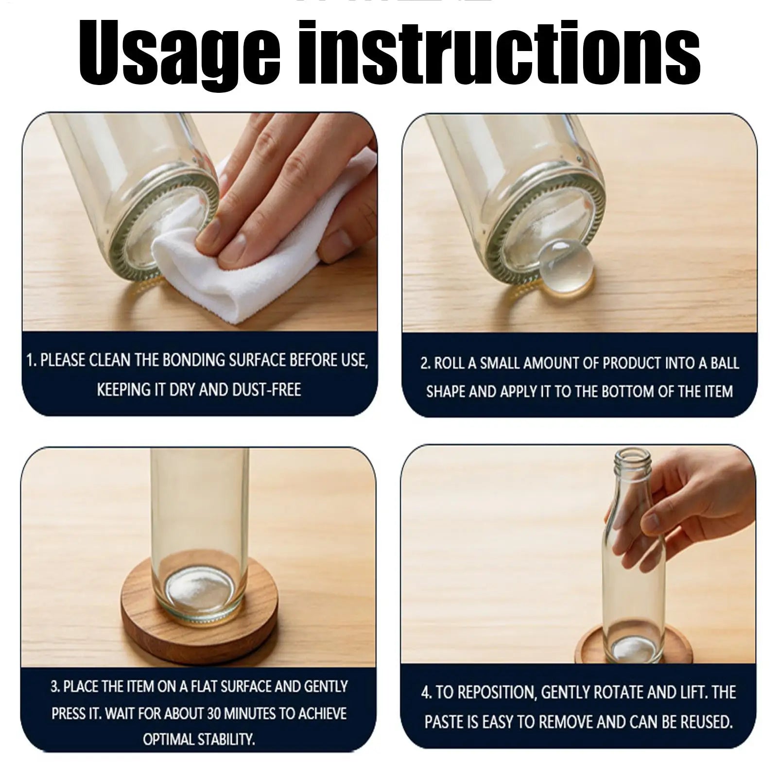Clear Exhibit Gel Removable Prevent Vibration Strong Hold Putty Wax Museum Glue for Collectibles Antiques Artifacts Decorations