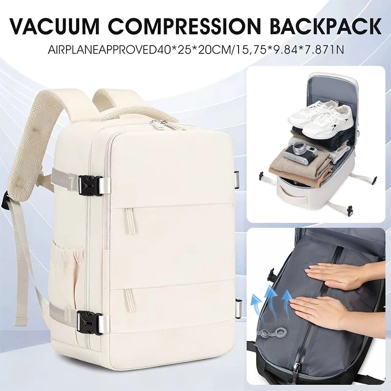 Vacuum Compression Travel Bag, Large Capacity Foldable Business Boarding Bag, Ultra Lightweight Carrying and Storage System