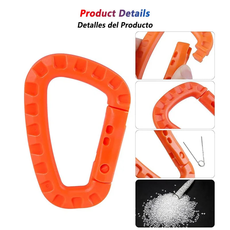 Medium D-Ring Buckle Tactical Carabiner Clips Molle Buckle Hook Backpack Sports Camping Climbing Accessories Outdoor gadget