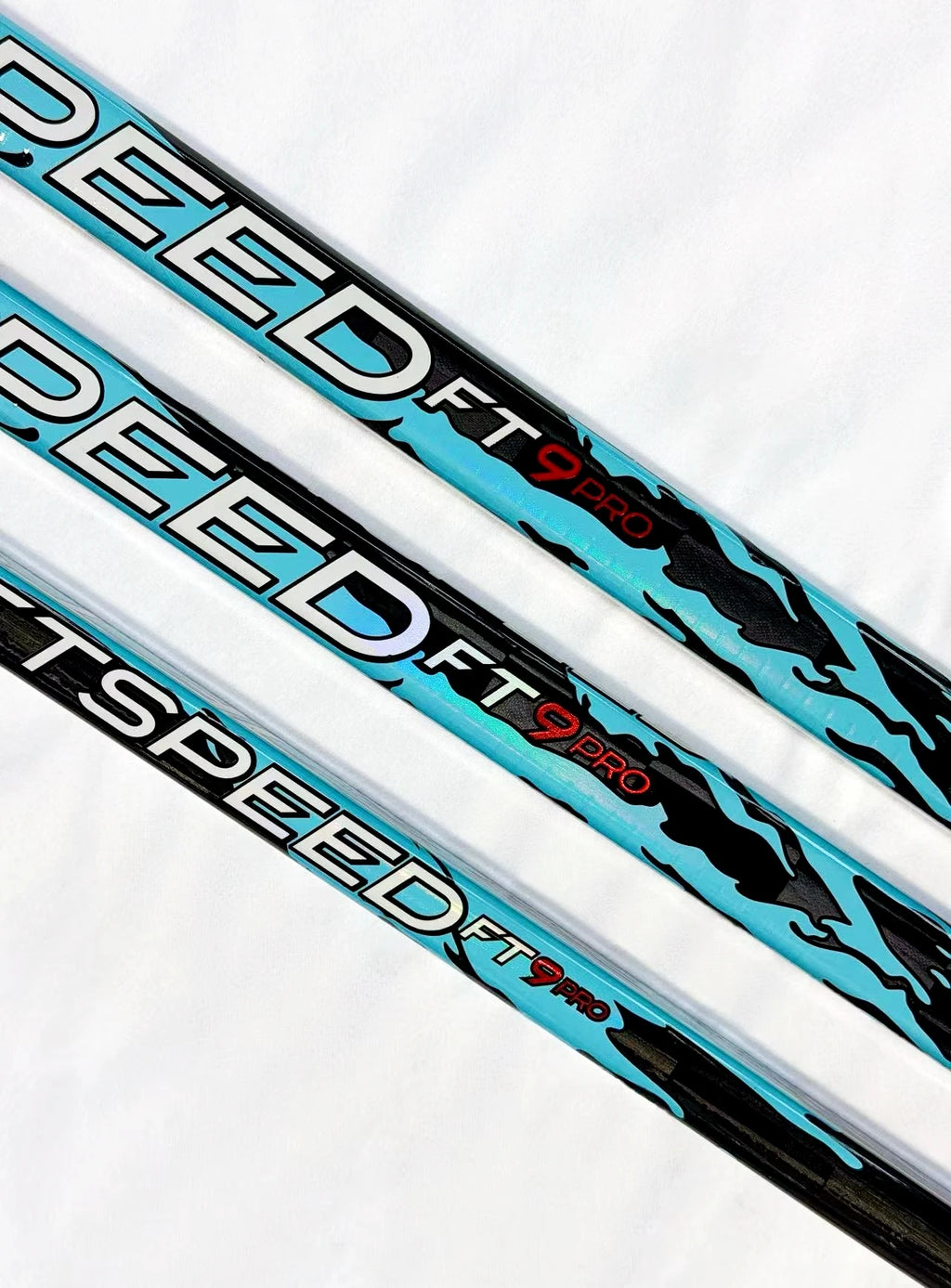 [2-Pack] Ft9  Ice Hockey Sticks Sky blueUltra-Light Carbon Fiber P29 And P28 Ice Hockey Stick 【No warranty】