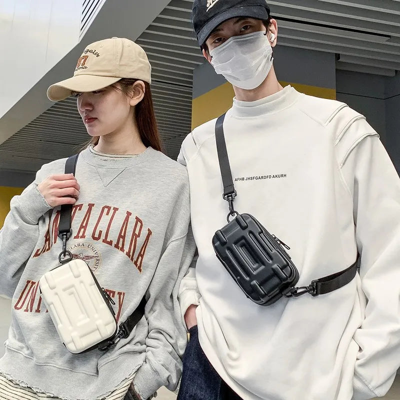 Hard Shell Crossbody Bag Waterproof Suitcase Style Shoulder bags Mini Hard Case Sling Bags for Men and Women Travel Daily Use 가방