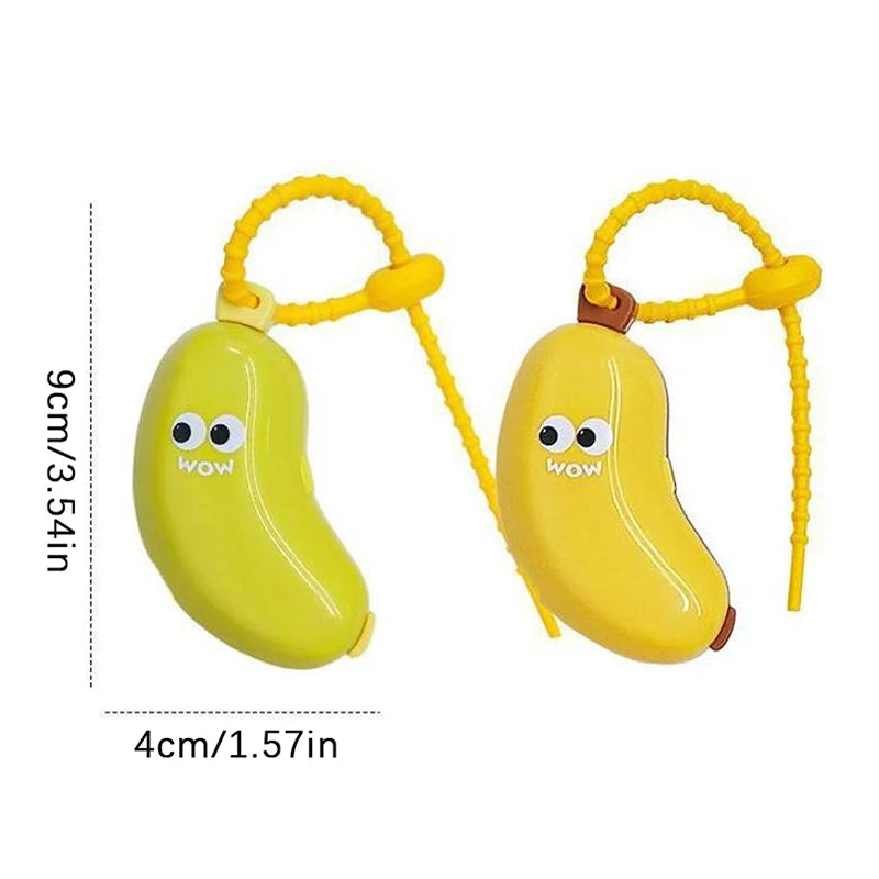 Travel Protector Case Portable Toothpaste Capsule Holder Dustproof Hiking Camping Organizer 2-in-1 Banana Toothbrush Head Cover