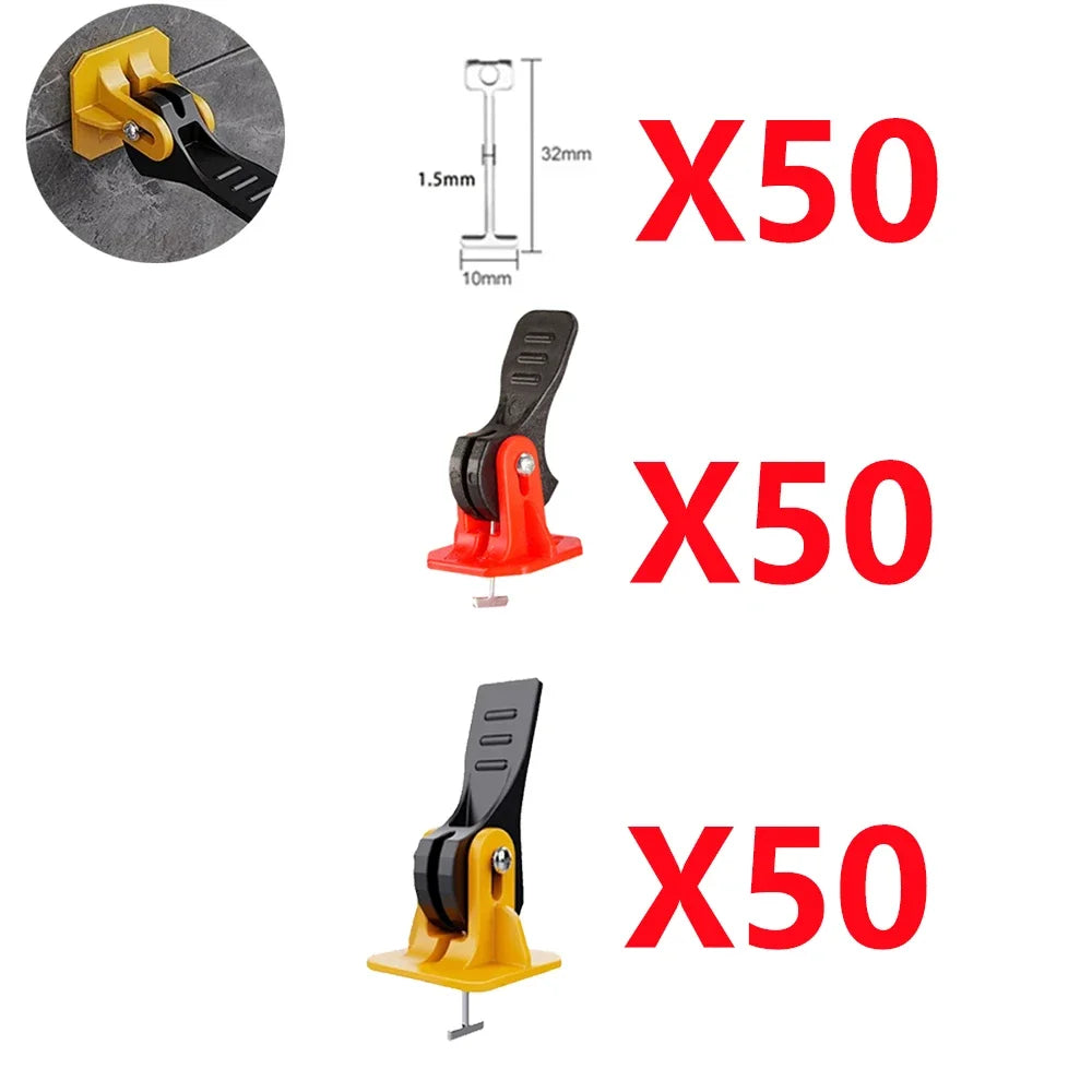 5-450pcs Floor Tile Leveling System Clips Construction Tools Tile Leveler Adjuster Locator Spacers Set for Porcelain Tile Wall