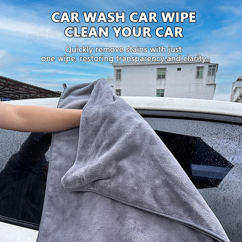 SEAMETAL Microfiber Towels Car Wash Drying Cloth Towel Double Sided Thickened Cloths Auto Detailing Care Cloth Home Clean Tools