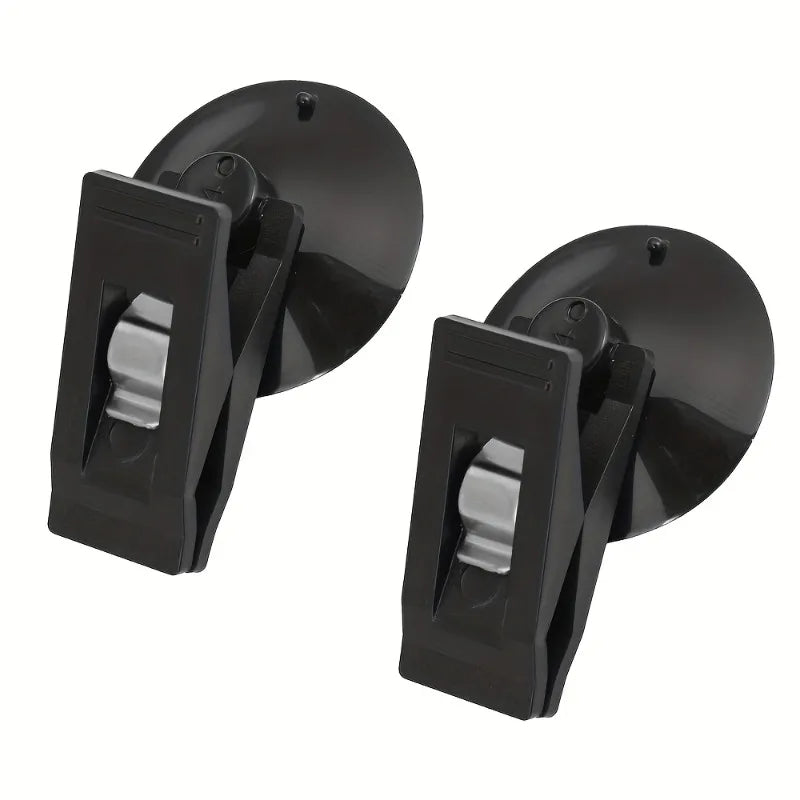 2/4Pcs Multi-Function Car Windows Suction Cup Clips Removable Holder for Sun Visor Curtain Towel Ticket Car Glasses Storage Clip