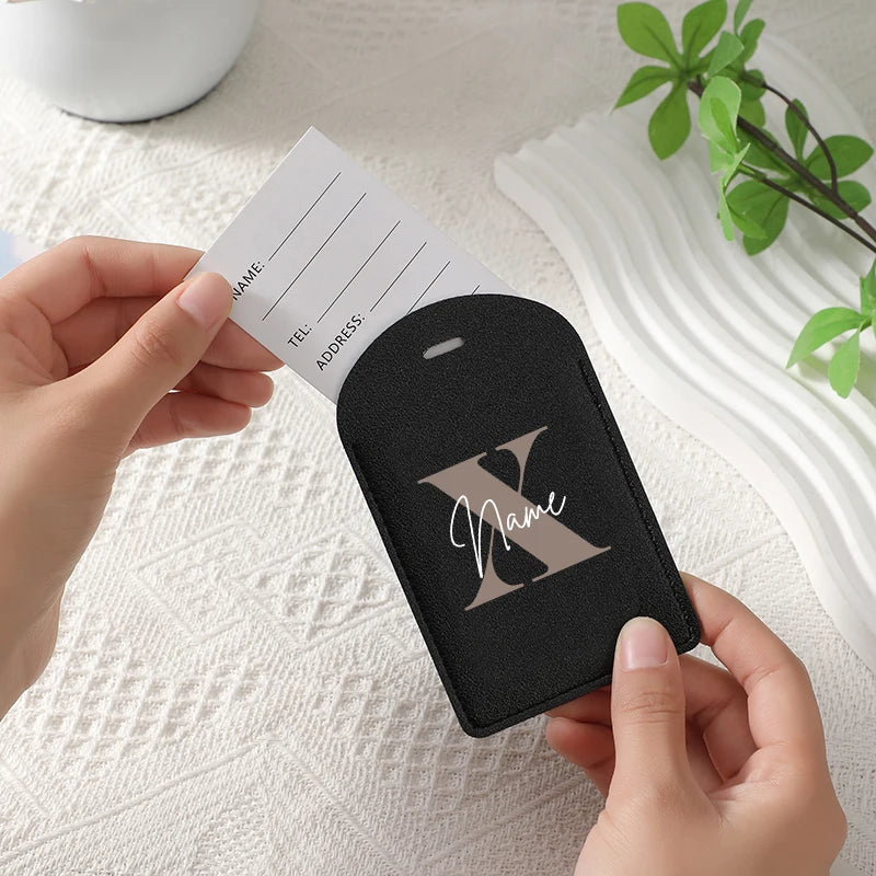 A-Z Initial Personalized Name Luggage Tag 26 Letters Custom Name Luggage Boarding Tags Travel Id Identification Luggage Tag Gift
