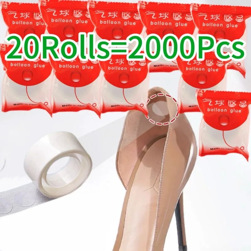 100/500/1000/2000PCS Self Adhesive Heel Anti Drop Sticker Ballon Dot Birthday Wedding Party Balloons Glue Sticker Balloons Stand