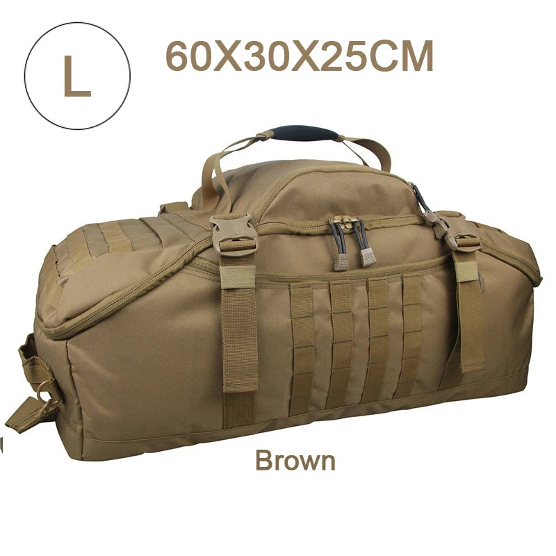 25L 45L 80L Sport Travel Bag Molle Tactical Backpack Gym Fitness Bag Large Duffle Bags for Camping Hunting Fishing
