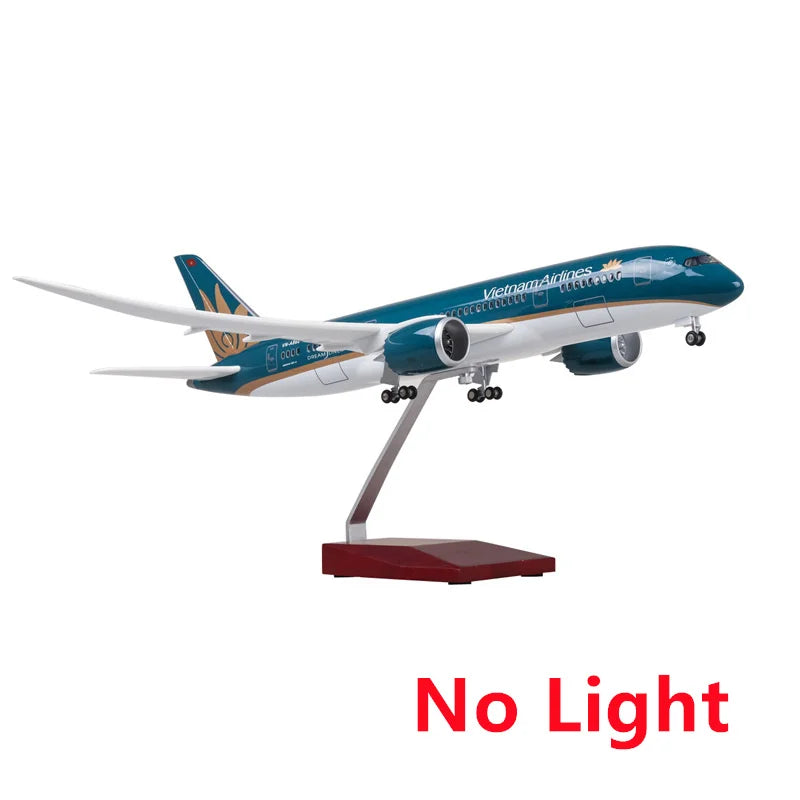 1/130 Aircraft Toy Models B787 Vietnam Airlines 47cm Model Planes Boy Toys With Light Wheeled Landing Gear For Collected Gift