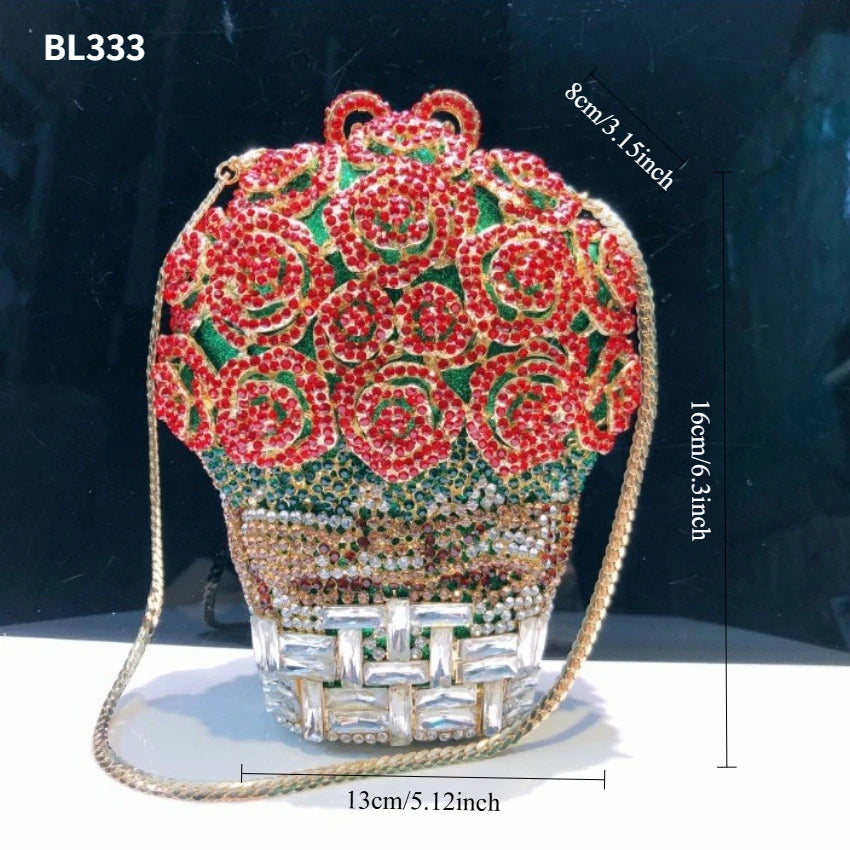 2026 Sparkly Diamond Dinner Bag Hollow Rhinestone Banquet Clutch Bag Women Evening Party Wedding Bridal Purse Rhinestone Handbag