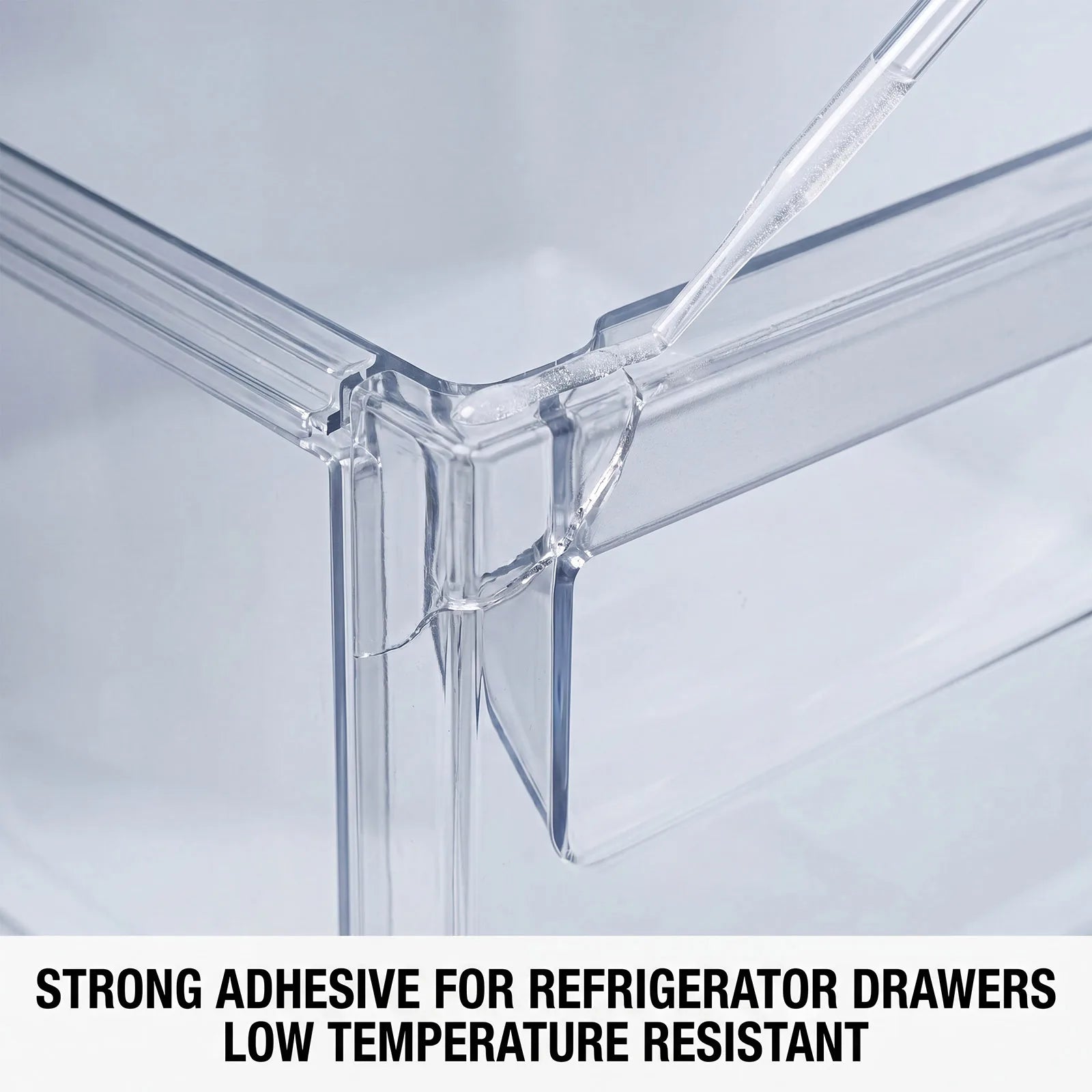 Fridge Drawer Repair Adhesive No Nail Strong Bond Instant Fix Freezer Interior Parts Glue Transparent Waterproof Household