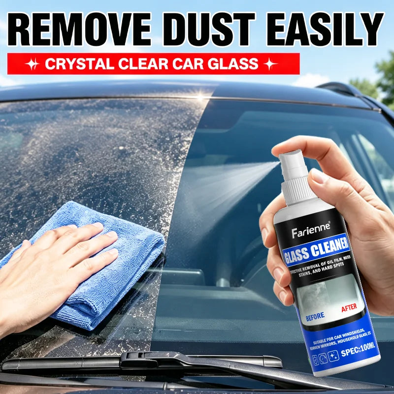 Farienne Car Glass Cleaner Spray Streak Free Windshield Oil Film Water Spot Dust Stain Remover For Auto Windows Mirrors