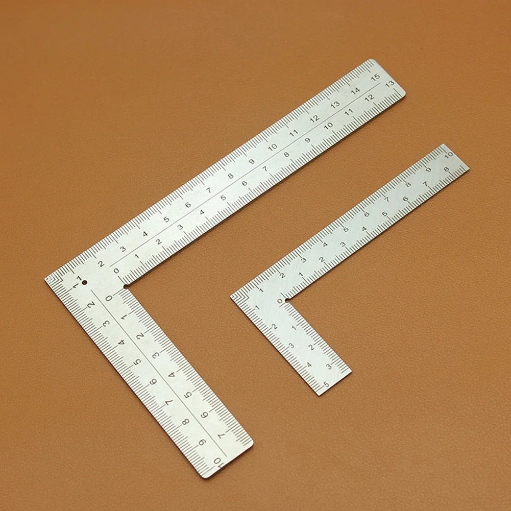 90 Degree Angle Ruler Stainless Steel L Shape Ruler Measuring Tool Metal Straight Woodworking Ruler Tools Right Angle Ruler