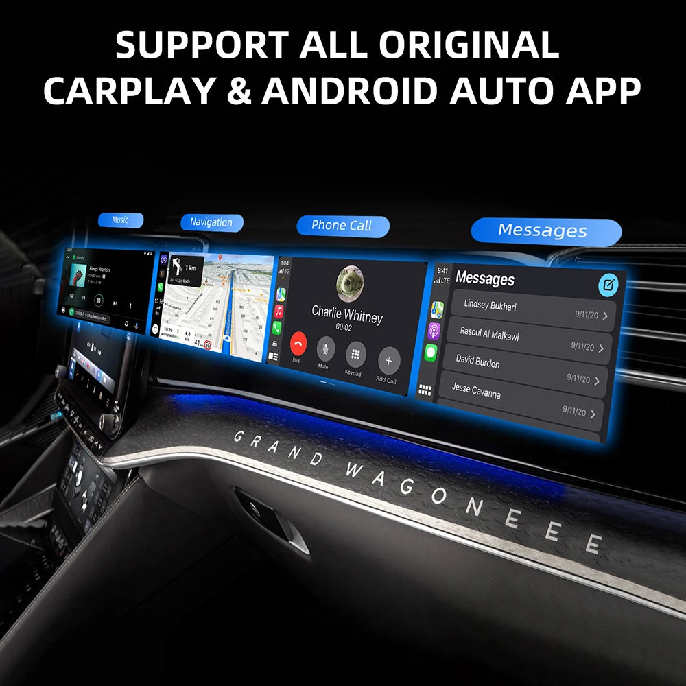 2026 Upgraded Wireless CarPlay Adapter& Android Auto Adapter, Mini&Stable CarPlay Wireless Dongle for iOS 10 Android 11and Above