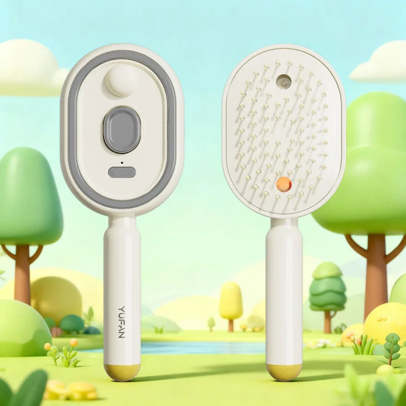 Electric Steam Hair Brush Comb & Mist Function Simultaneously Stronger Ion Technology Less Breakage No Residue for Beautiful Hai