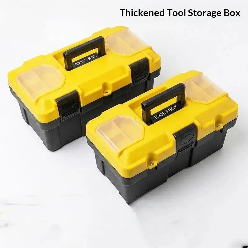 【S】Heavy Duty Thickened Plastic Tool Box With Clear Compartments And Secure Latch Perfect For Home Garage DIY Repair Work