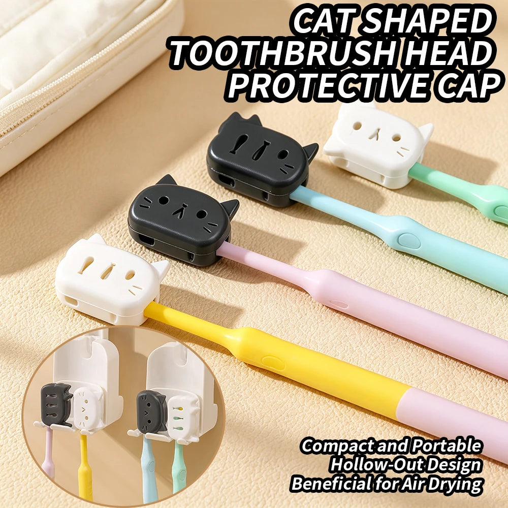 4pcs Toothbrush Cover, Toothbrush Head Cap, Dust Proof Toothbrush Protector, Travel Toothbrush Case, Bathroom Hygiene Accessory
