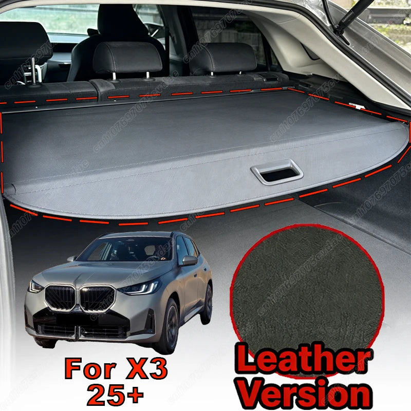 For BMW X1 X3 X5 1999-2026 Retractable Rear Trunk Cargo Cover Luggage Privacy Security Shield Parcel Shelf Car Interior Kit