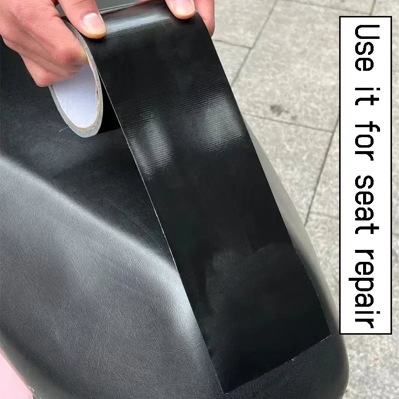 Strong Waterproof Faux Leather Self Adhesive Sheet PU Repair Scooter Motorcycle Leather Chair Sofa DIY Patch Black