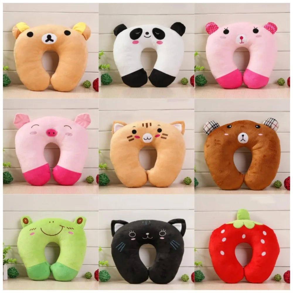 Cartoon Animal U-shaped Pillow, Creative U-shaped Neck Pillow, Nap Neck Pillow, Suitable for Outdoor Travel, Reduces Fatigue