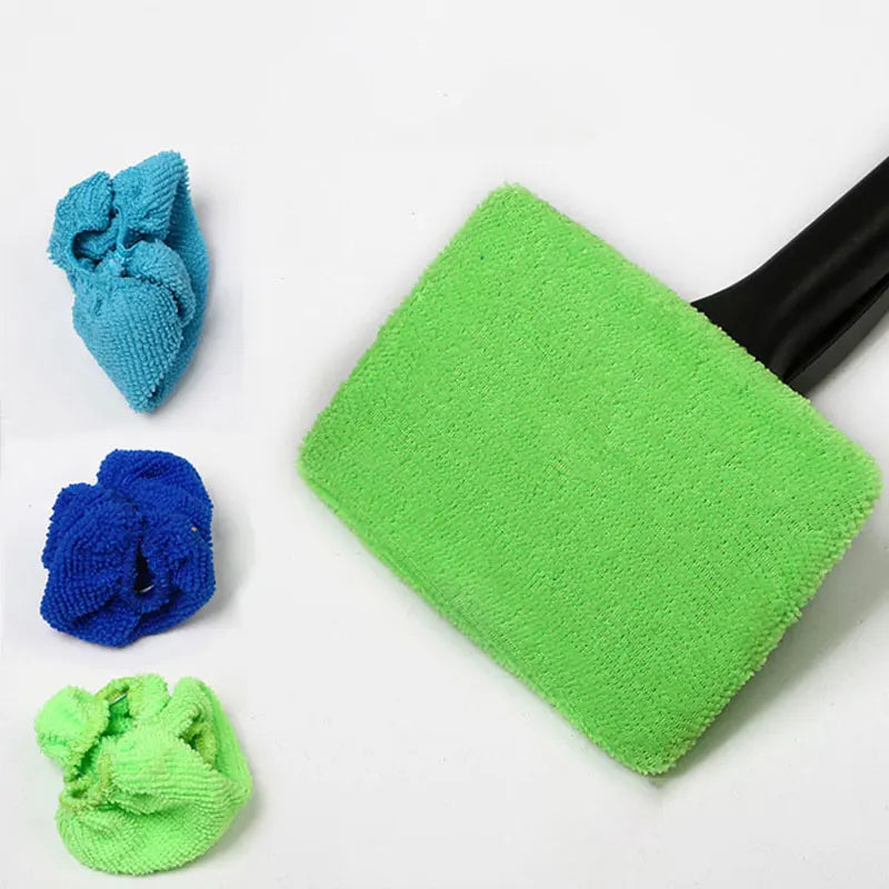 Car Window Cleaner Brush Kit Windshield Cleaning Wash Tool Inside Interior Auto Glass Wiper With Long Handle Car Accessories