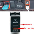 1PC Car Quick Charger USB QC3.0 Input Adapter Audio U-disk Flash Socket for Nissan Qashqai Y62 X-Trail Sylphy Accessories