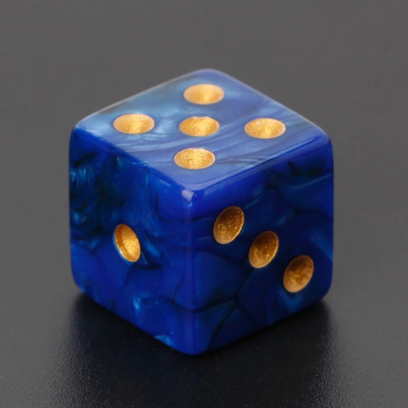 10Pcs 15mm Multicolor Acrylic Cube Dice Set Six Sides Portable Table Games Toy