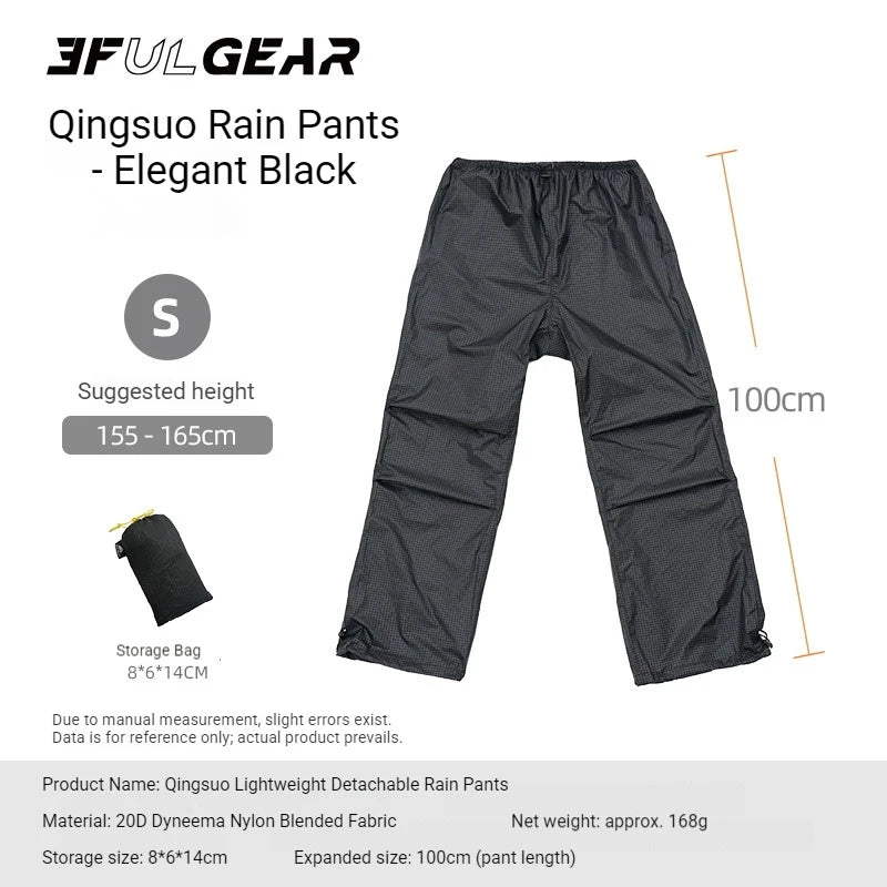 3F UL GEAR Lightweight Split-type Raincoat Rain Pants Outdoor Hiking Cycling Off-road Mountaineering Rain Gear For Men And Women