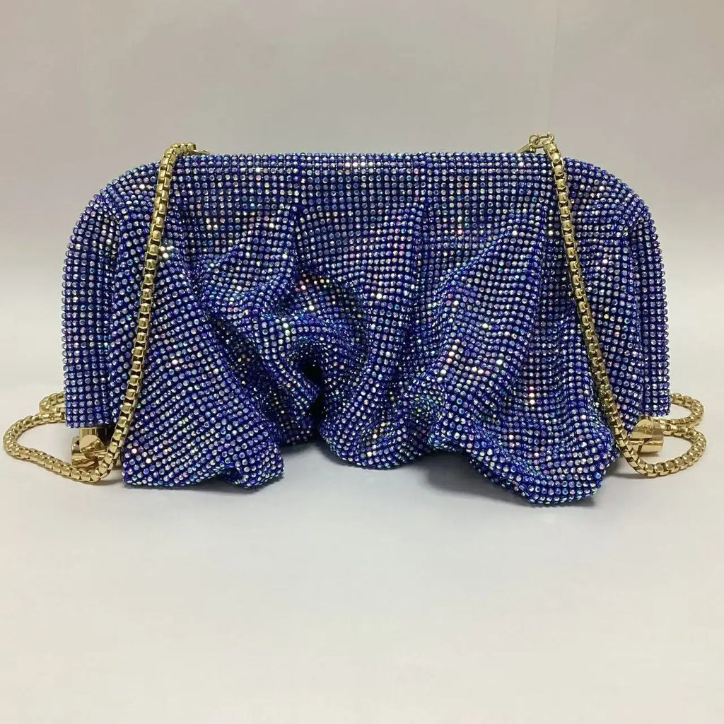 Wedding Party Clutch Purse Glitter Shiny Rhinestone Diamond Evening Bag Luxury Designer Women's Handbag Shoulder Crossbody Bag