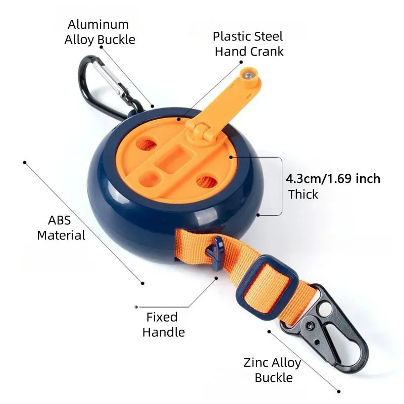 Portable Travel Clothesline 4.1M with 41 Hanging Holes Windproof Anti-Slip No-Drill Laundry Line for Car Hotel Camping Indoor