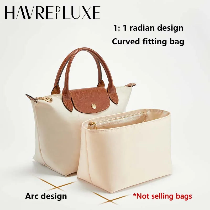Bag organizer insert for Longchamp bag nylon material super strong fit bag support handbag insert bag accessories