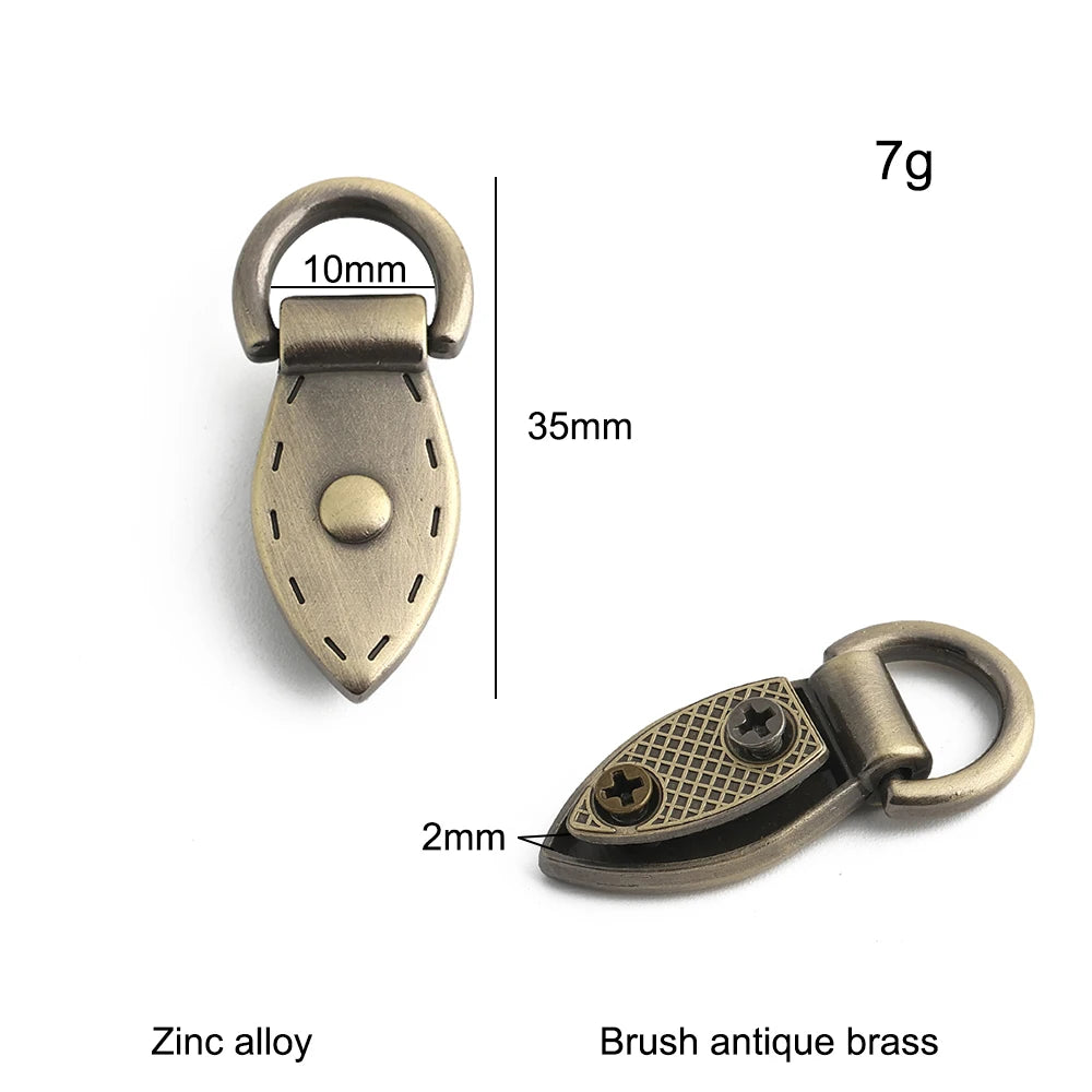 10/40/100PCS Metal O Ring Stud Rivet Screwback Bag Side Edge Anchor Buckles With Screws For Purse Handbag Belt DIY Accessories