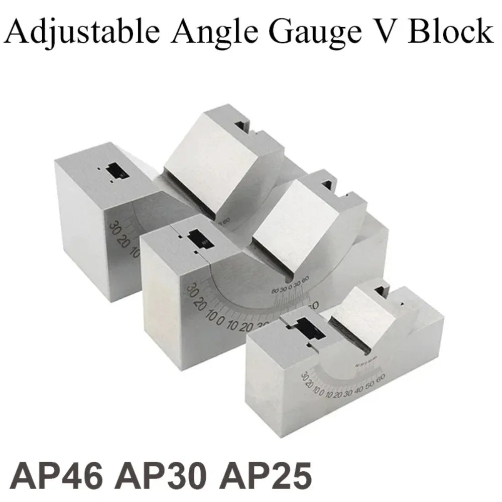 Milling Machine Precision Parts Adjustable Pad 0/30/60 Angle Gauge Debugge V Block Angler Top Tool AP25 AP30 AP46 For Measuring