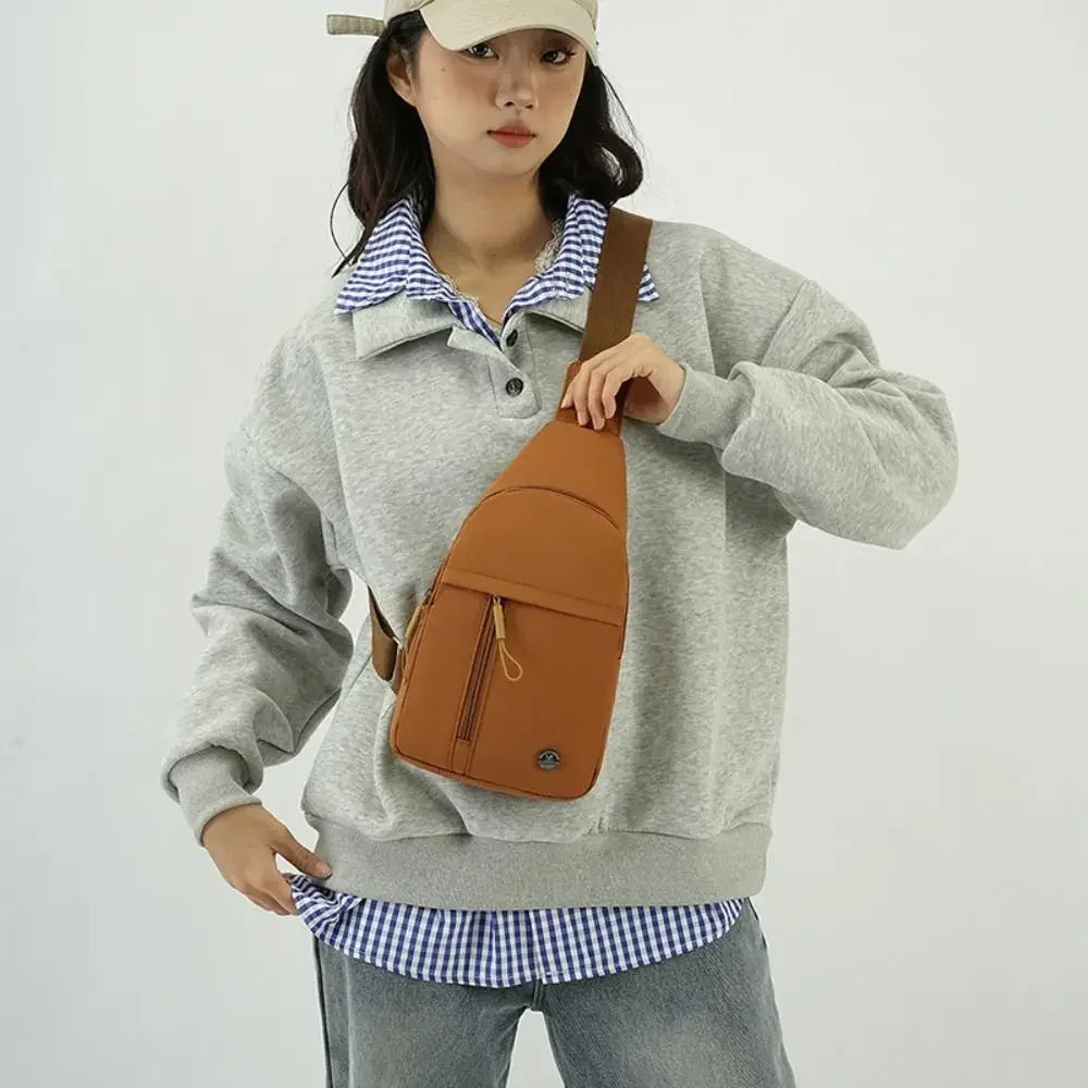 Multi-compartment Women Chest Bag Fashion Nylon Waist Pack Small Cloth Storage Multifunctional Bag