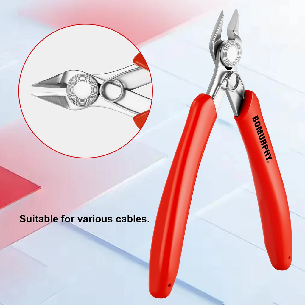 BOMURPHY Diagonal Pliers Precision Wire Cutters Nipper for Electronic Repair DIY Craft Cutting Tools