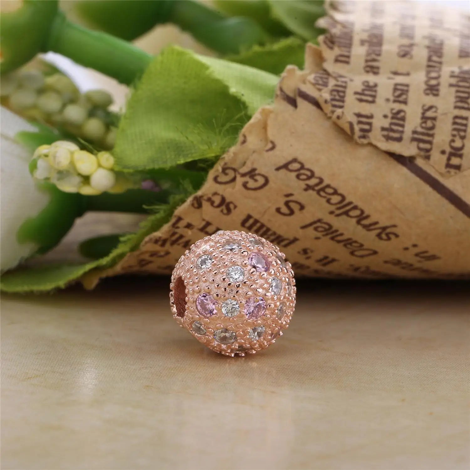 New Fashion 925 Sterling Silver Flower Cherry Round Beads Charms Pendant Fit Original Bracelet DIY Jewelry For Woman Gift