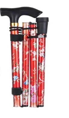 5Level Adjustable Foldable Flower-shaped Aluminum Alloy Walking Stick Portable Elderly Walking Stick Suitable for Outdoor Hiking