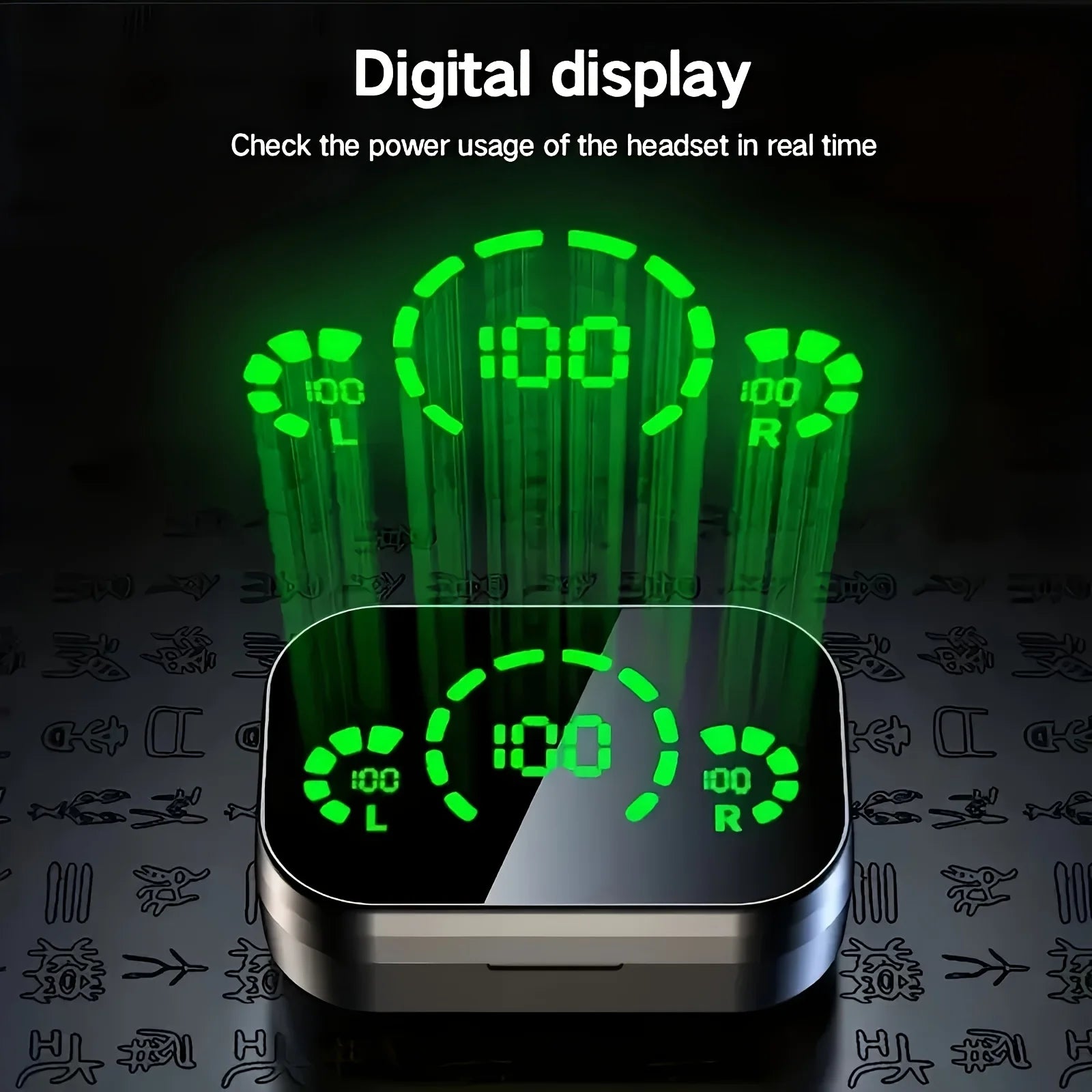 YD03 Wireless Bluetooth Earphones Headphones With Charging Bin Display Touch Control Earbuds for Muisc Outdoor Sport Headset