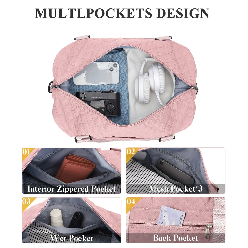 Travel Duffle Bag, Waterproof Weekender Carry On Travel Bags, Sport Gym Bag, Hospital Bags for Labor and Delivery, Overnight Bag