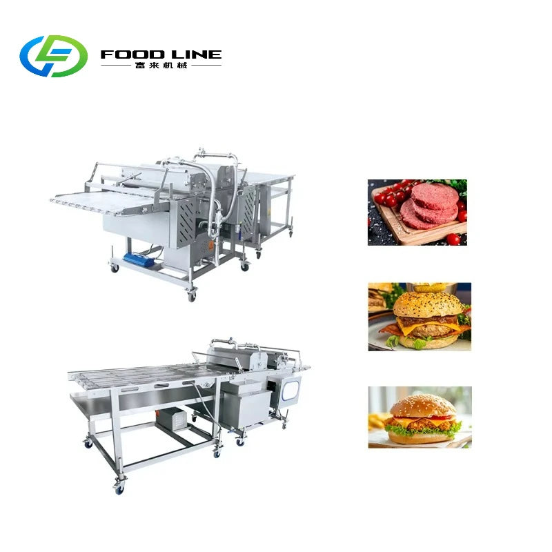 Customize Hamburger Press Patty Machine Meat Burger Patty Former Chicken Nuggets Making Production Line Machine